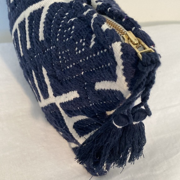 Brora tassel clutch wristlet pouch hand woven India - Picture 7 of 16